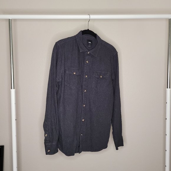 Vans Apparel Mens GRAY Button Down Shirt - Size: Small - Picture 1 of 3